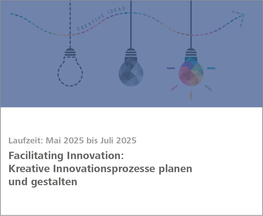 Weiterbildungsmodul Facilitating Innovation Processes: Kreative Innovationsprozesse planen und gestalten
