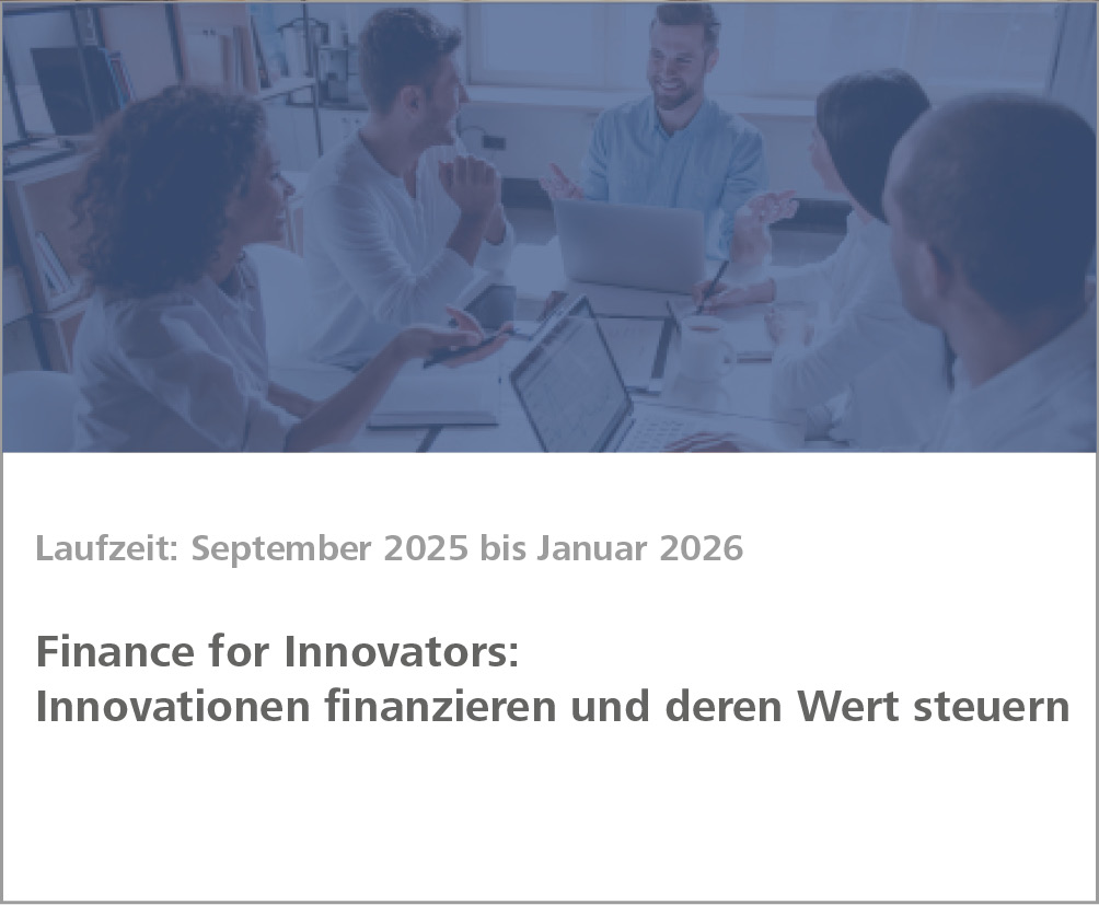 Weiterbildung Finance for Innovators