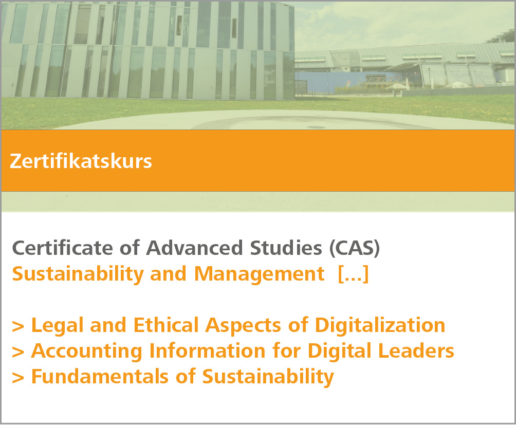Zertifkatskurs Sustainability and Management 