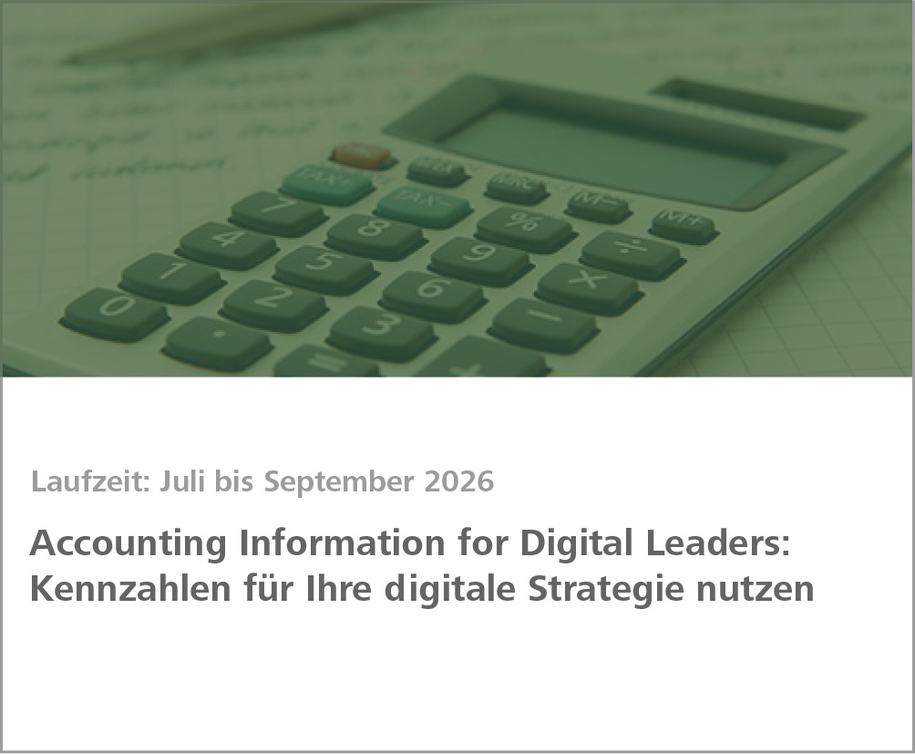 Weiterbildung Accounting Information for Digital Leaders