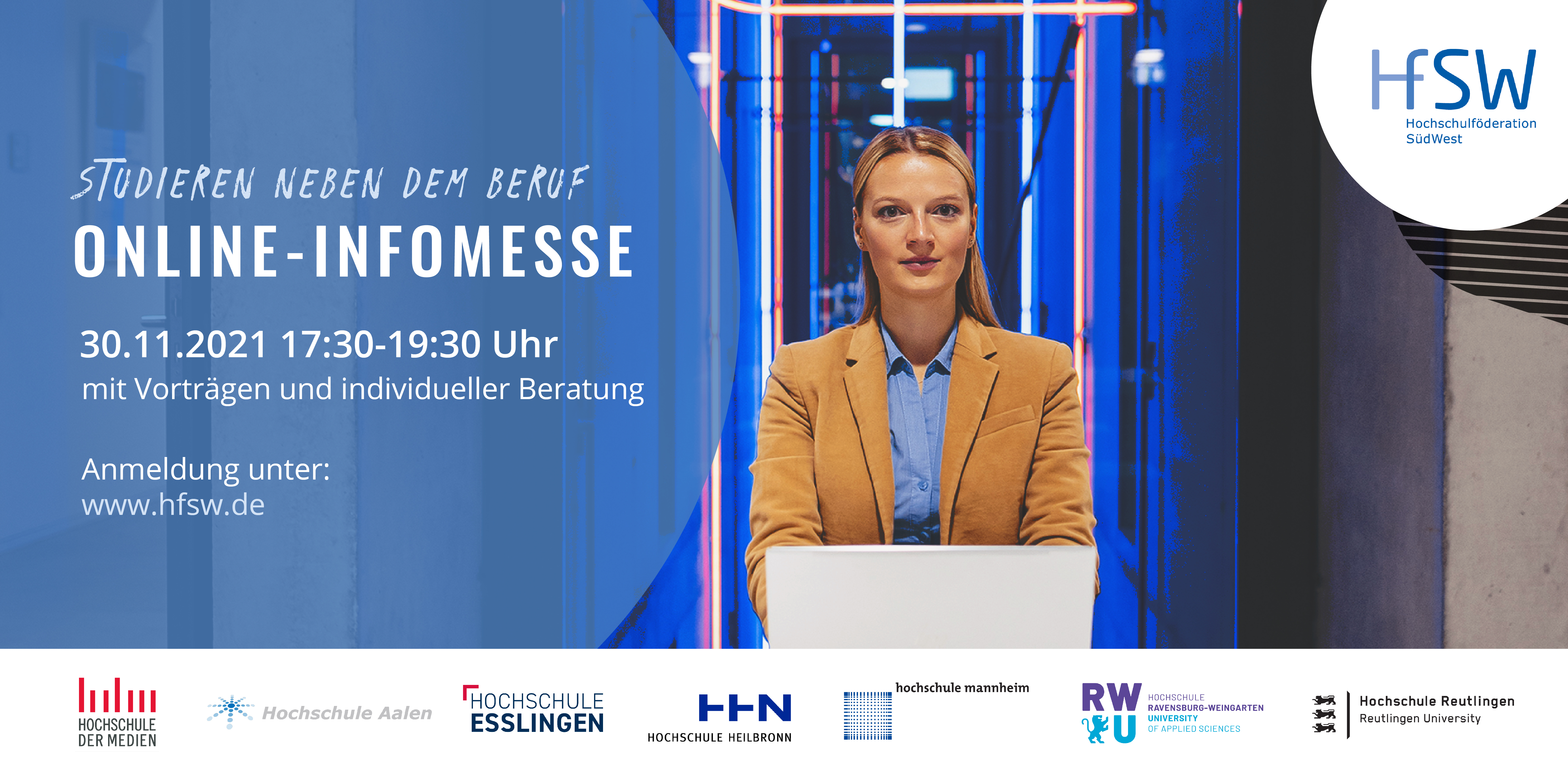 30. November 2021: Online-Infomesse der HfSW